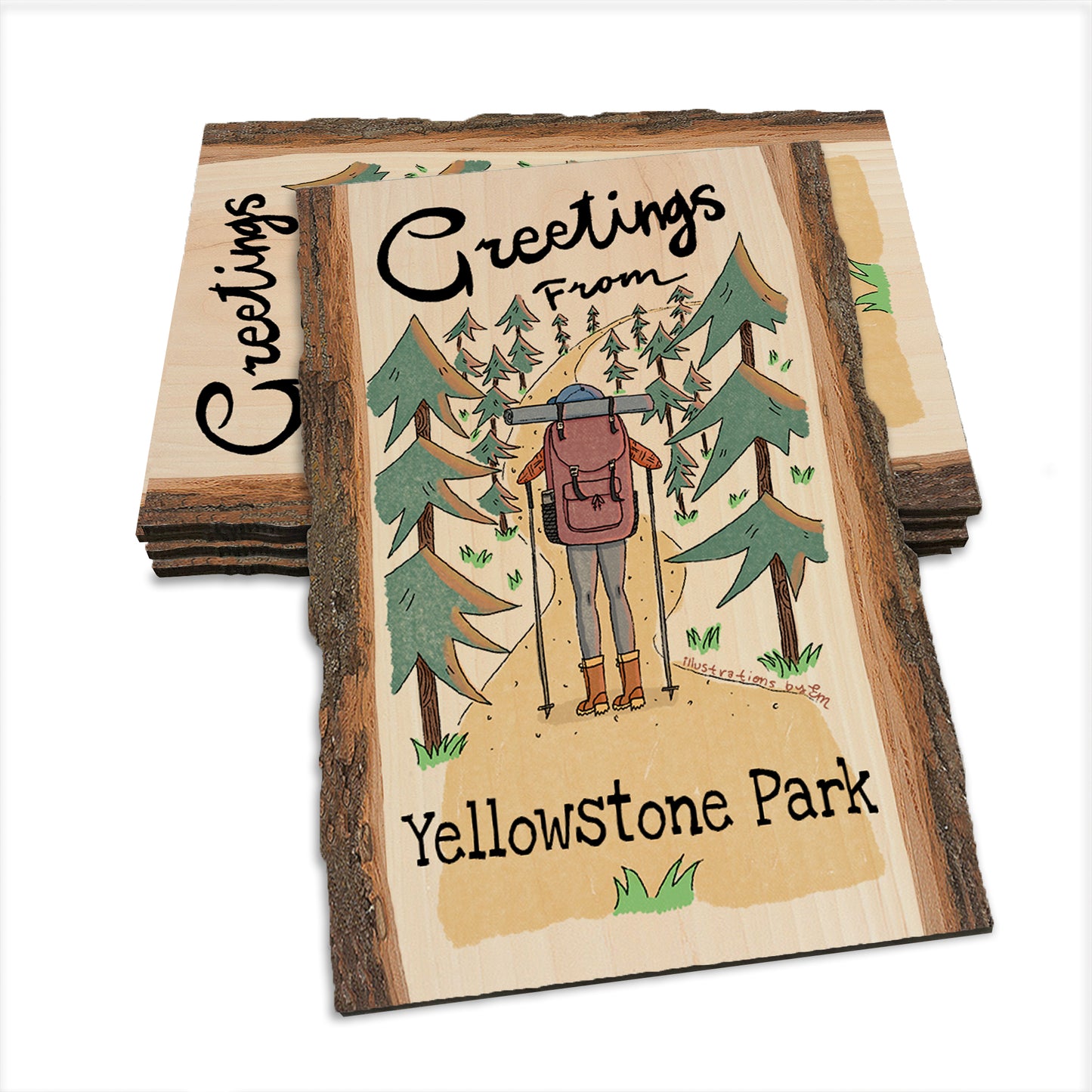 Trail Hiking - Live Edge Live Edge Postcard (5pk // $2.80ea)