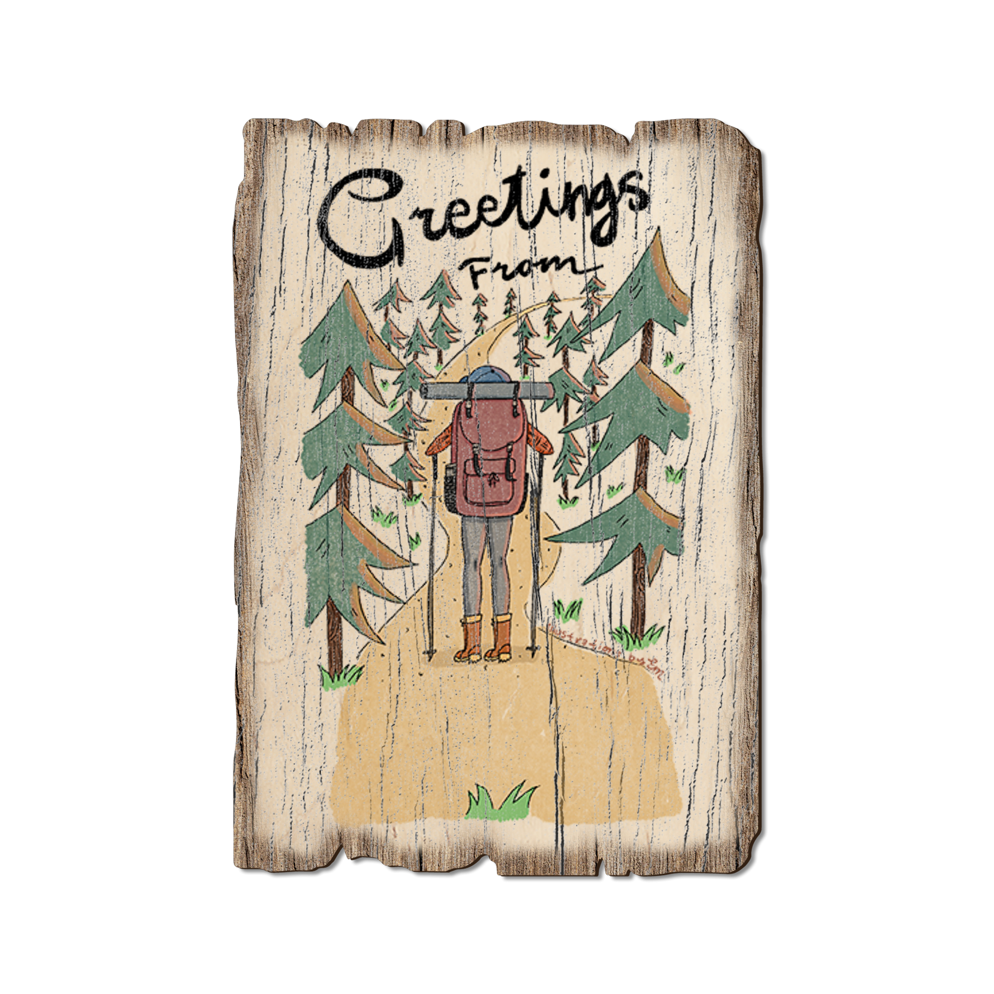 Postcard: Weathered Edge - Trail Hiking (Pack of 5)