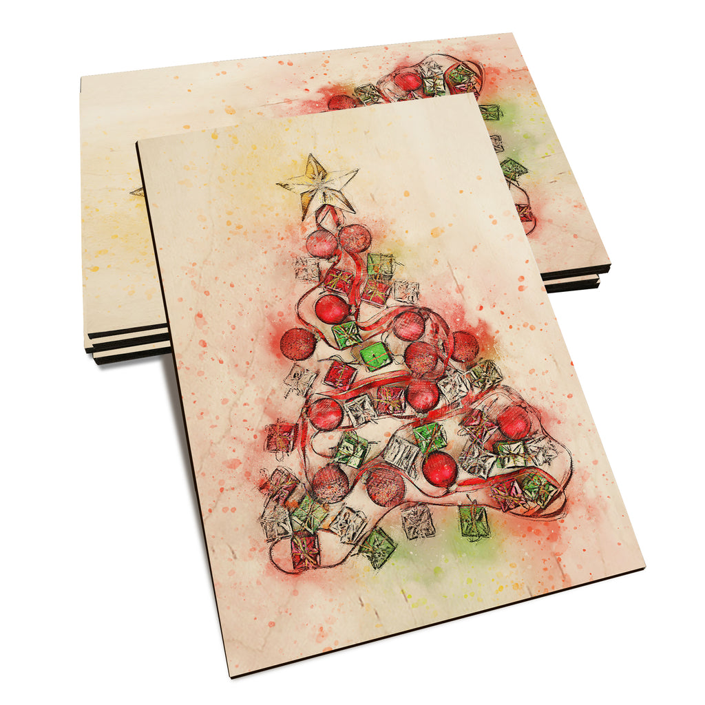 Tree Impression - Holiday - Classic Edge Classic Edge Postcard (5pk // $2.80ea)