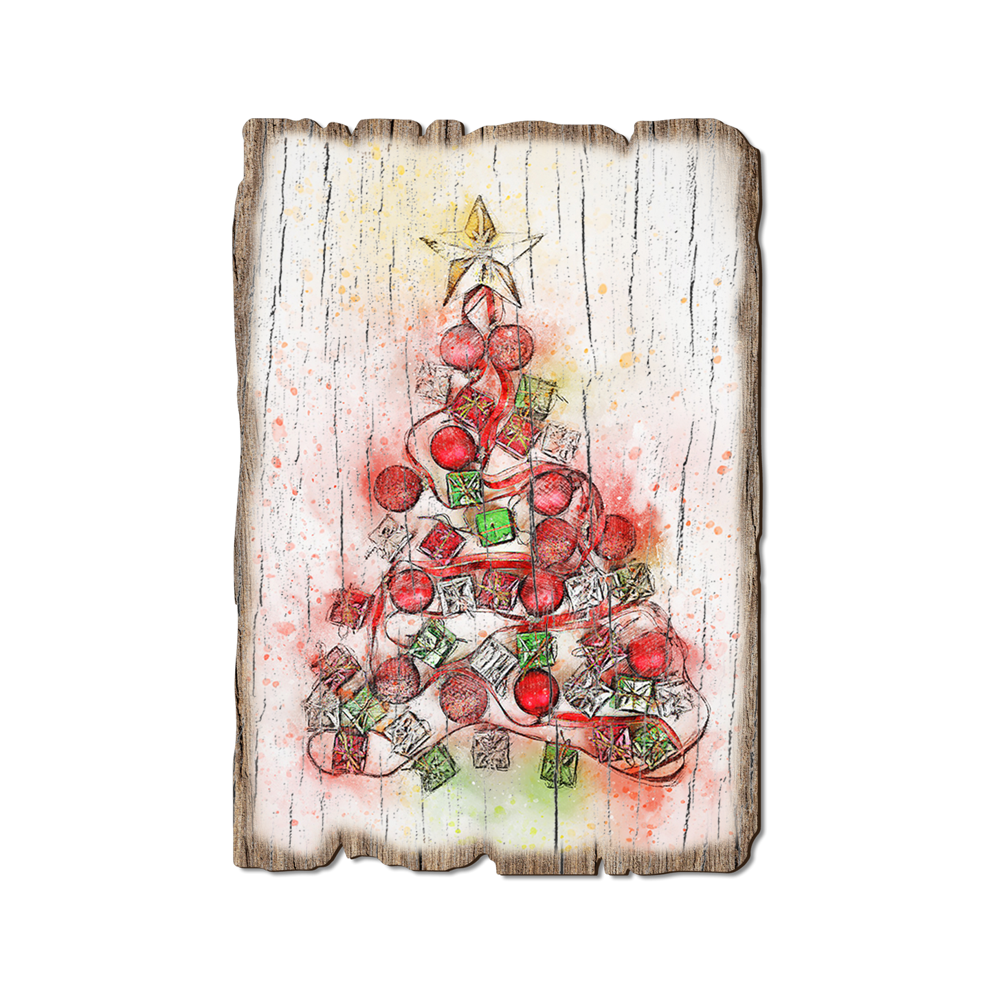 Greeting Card: Weathered Edge - Tree Impression (Pack of 5)