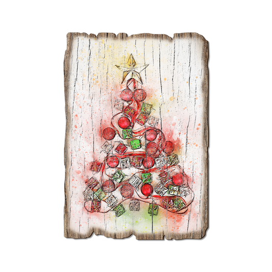 Greeting Card: Weathered Edge - Tree Impression (Pack of 5)