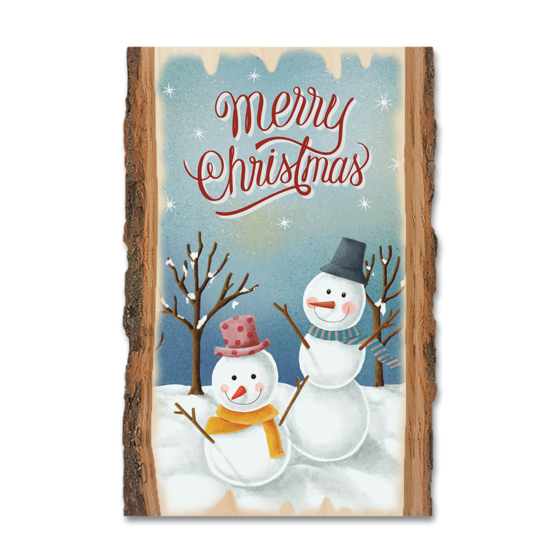 Postcard: Live Edge - Two Snowman Greeting
