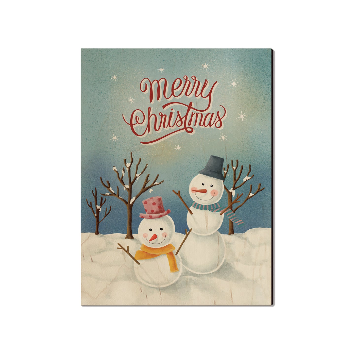 Two Snowman Greeting - Holiday - Classic Edge