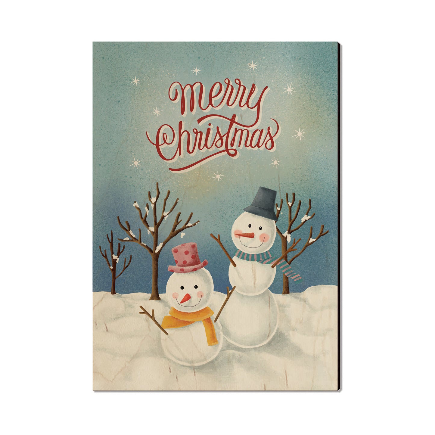Two Snowman Greeting - Holiday - Classic Edge