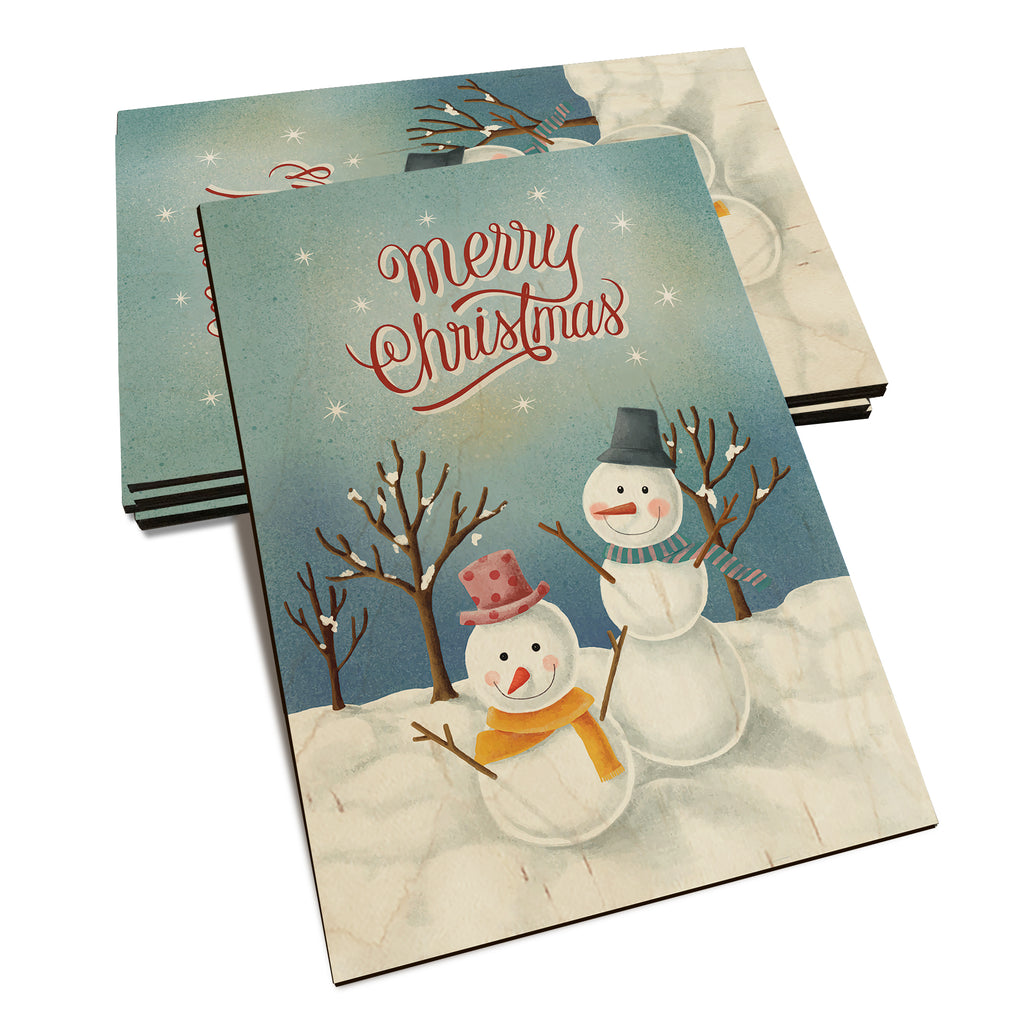 Two Snowman Greeting - Holiday - Classic Edge Classic Edge Postcard (5pk // $2.80ea)