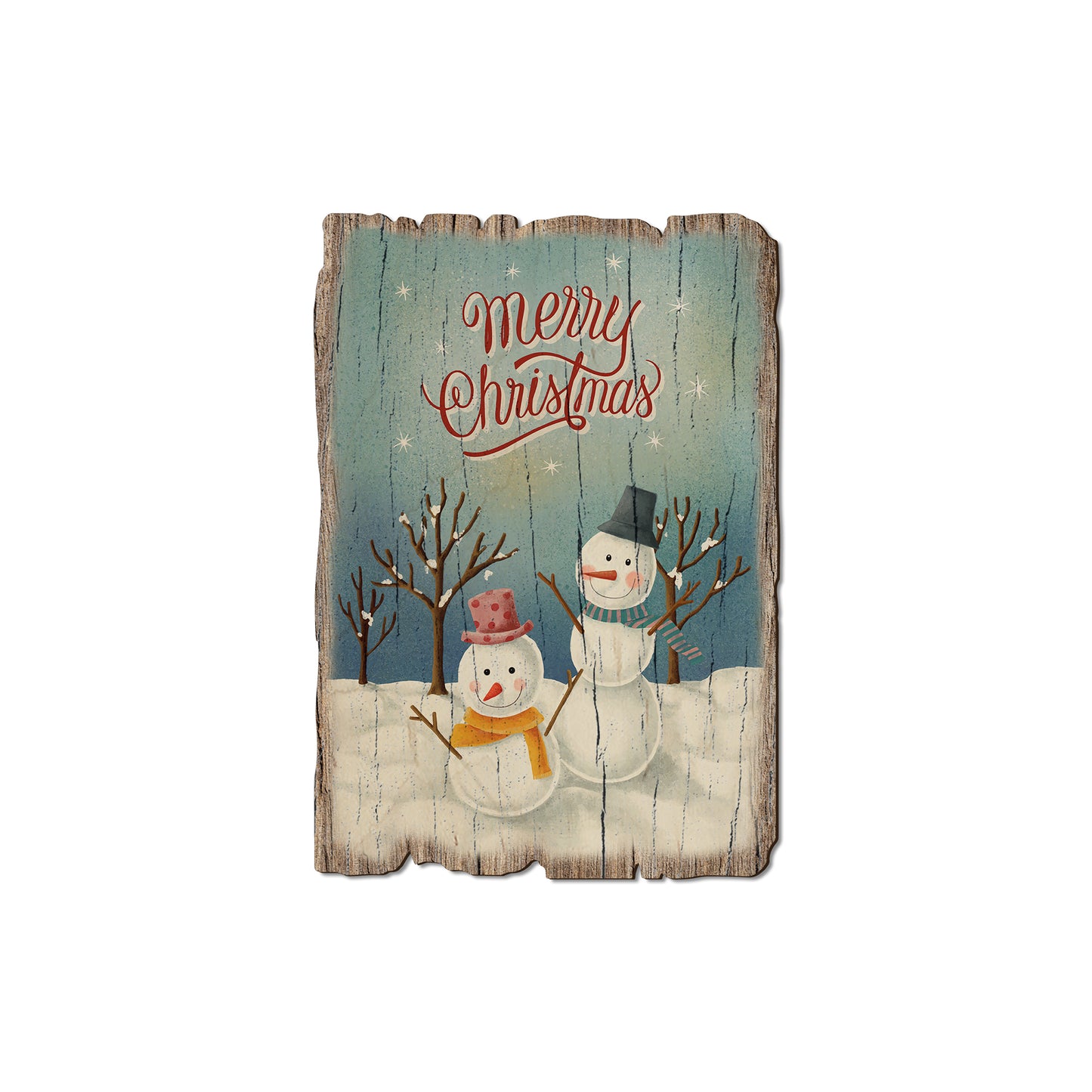 Two Snowman Greeting - Rustic Edge Postcards & Magnets Rustic Edge Magnet (5pk // $2.80ea)