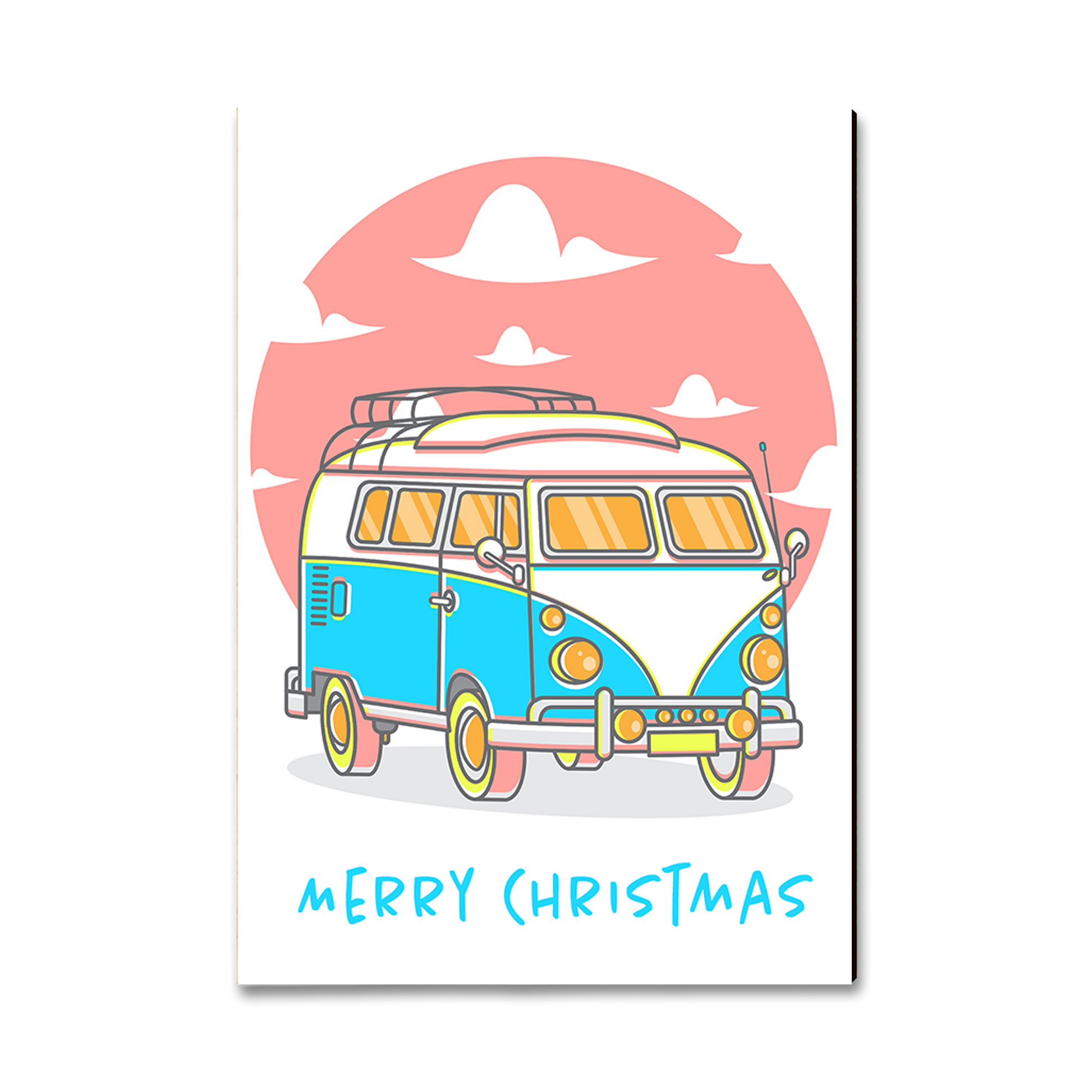 Greeting Card: Classic Edge - Van Christmas