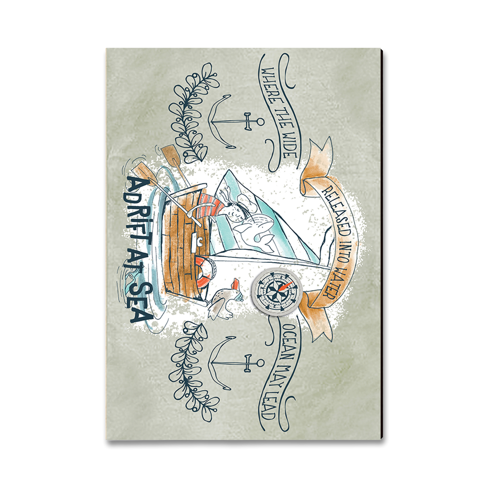 Magnet: Classic Edge - Adrift At Sea (Pack of 5)