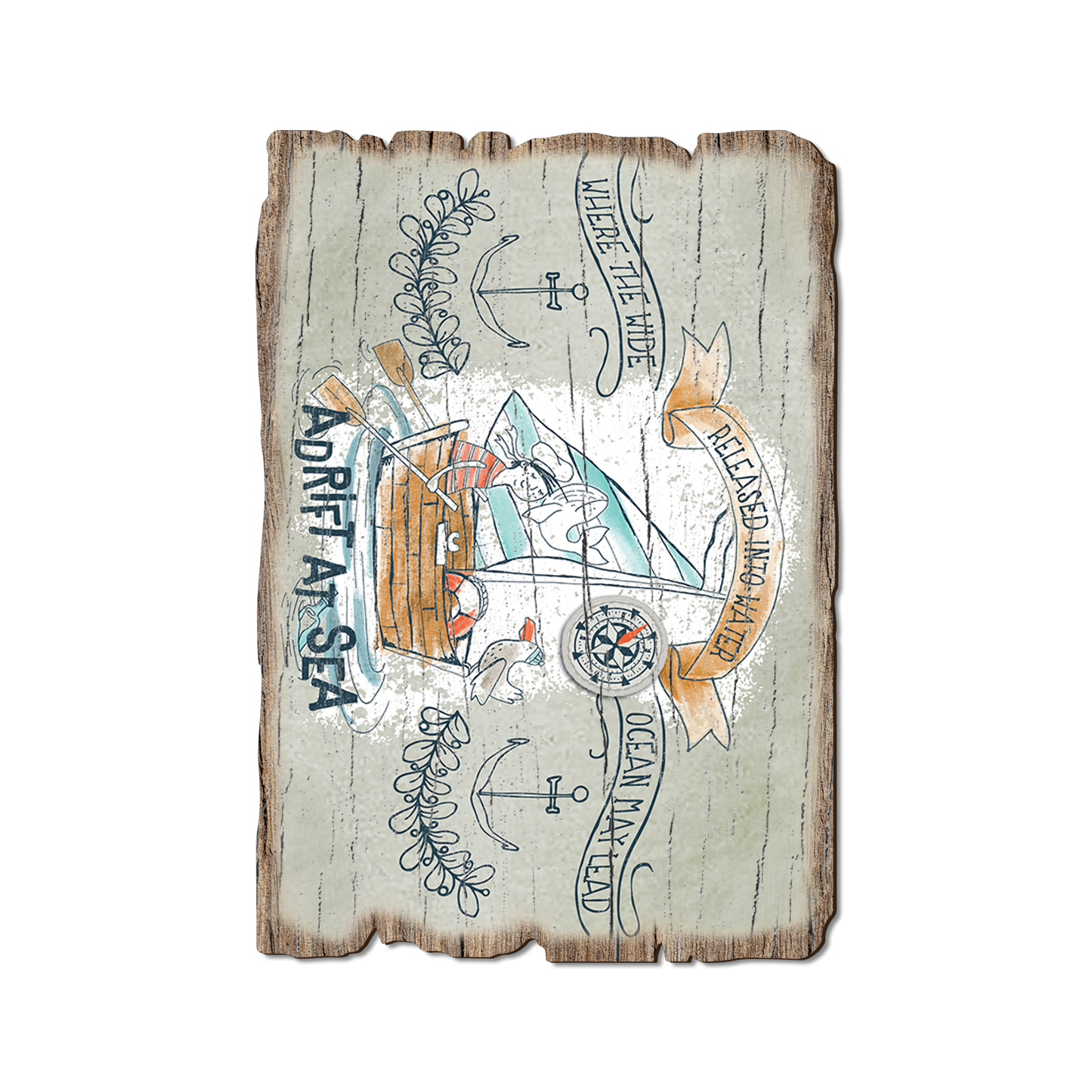 Greeting Card: Weathered Edge - Adrift At Sea (Pack of 5)