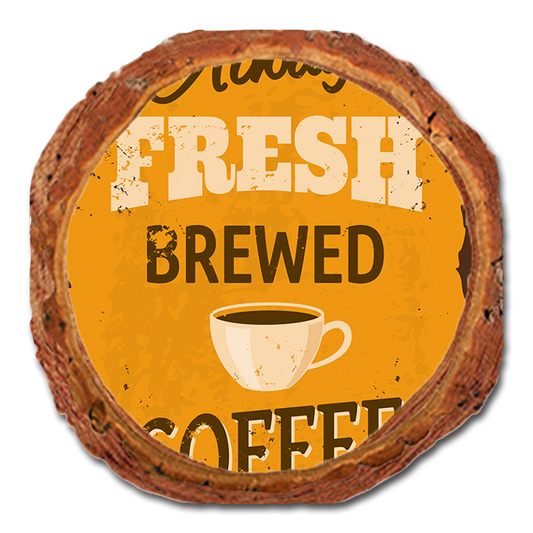Coaster: Live Edge - Always Fresh Brewed Coffee (Pack of 5)