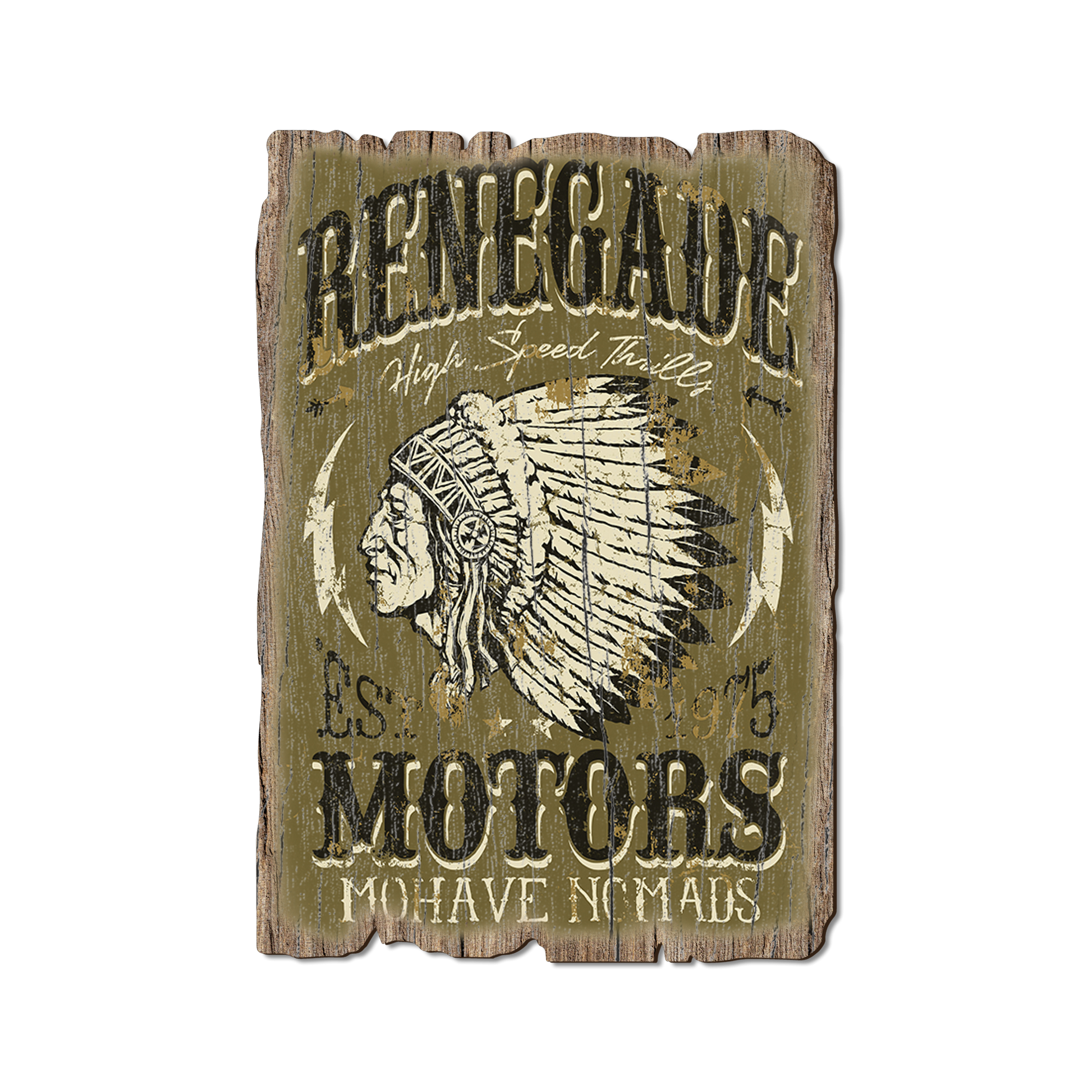 Ornament: Weathered Edge - Renegade Motors (Pack of 5)