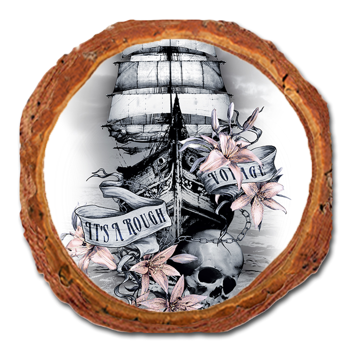 Coaster: Live Edge - A Rough Voyage (Pack of 5)