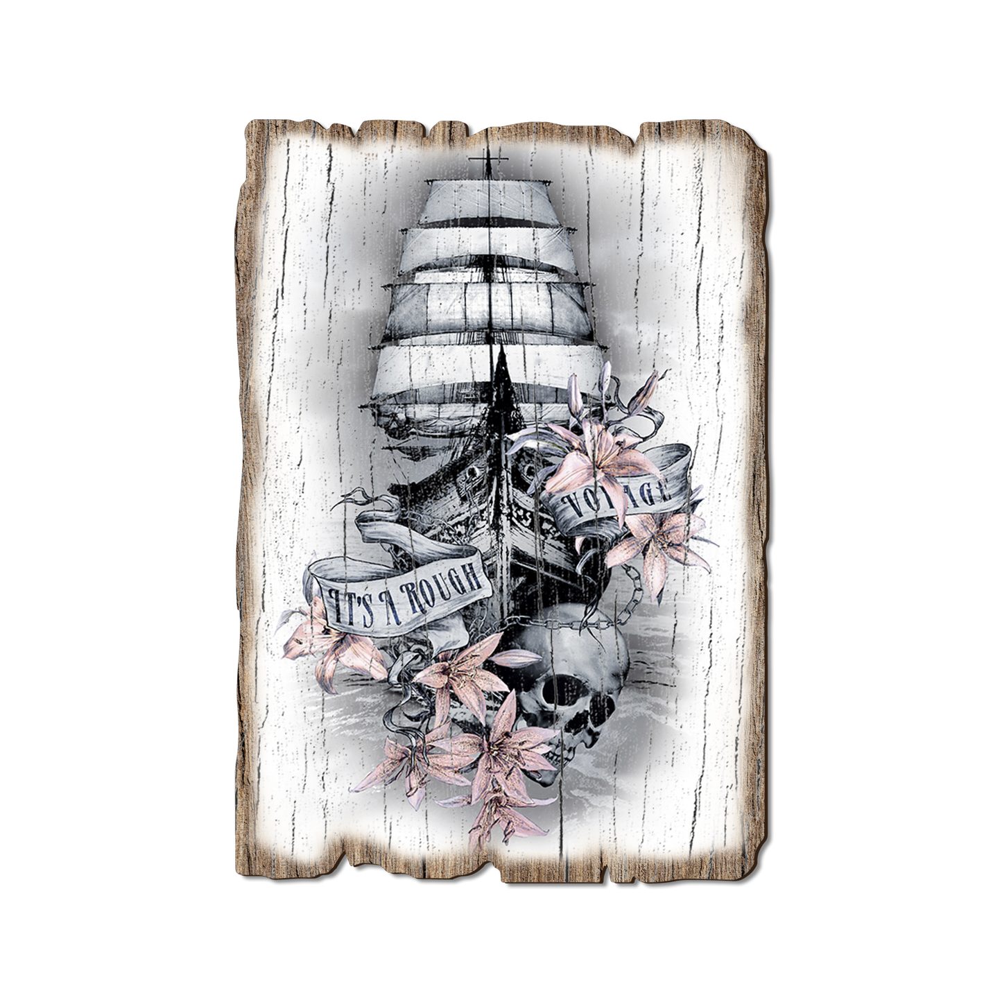 Greeting Card: Weathered Edge - A Rough Voyage