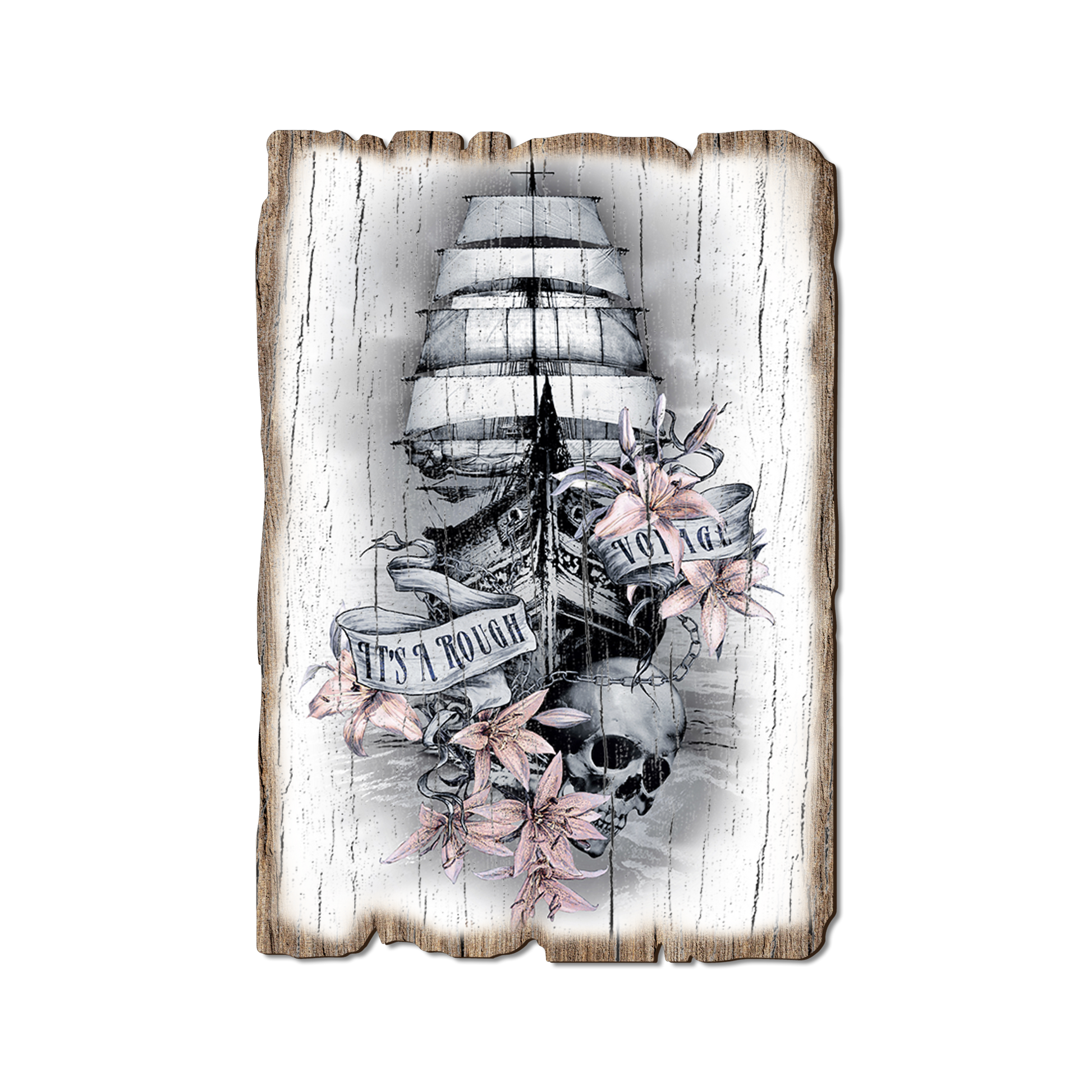 Greeting Card: Weathered Edge - A Rough Voyage