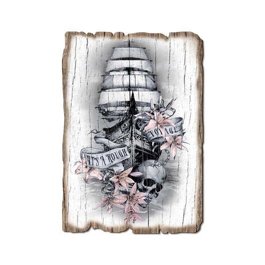 Greeting Card: Weathered Edge - A Rough Voyage
