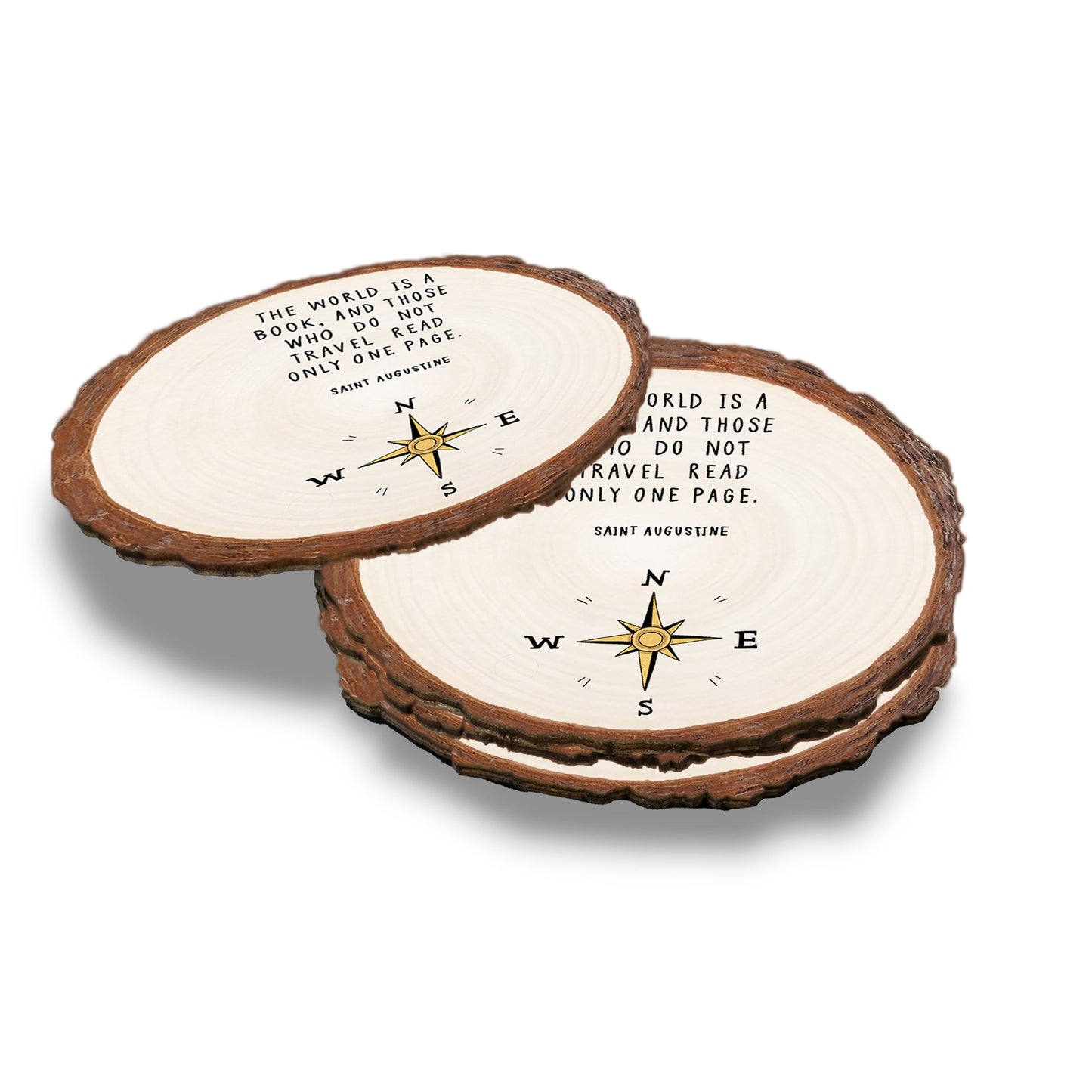World Book - Live Edge Live Edge Coaster (5pk // $2.80ea)