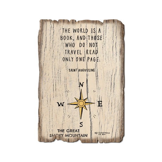 Greeting Card: Weathered Edge - World Book (Pack of 5)