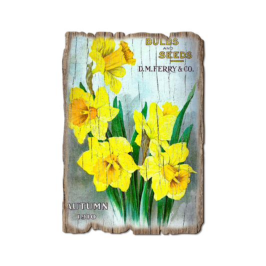 Greeting Card: Weathered Edge - Bulbs and Seeds