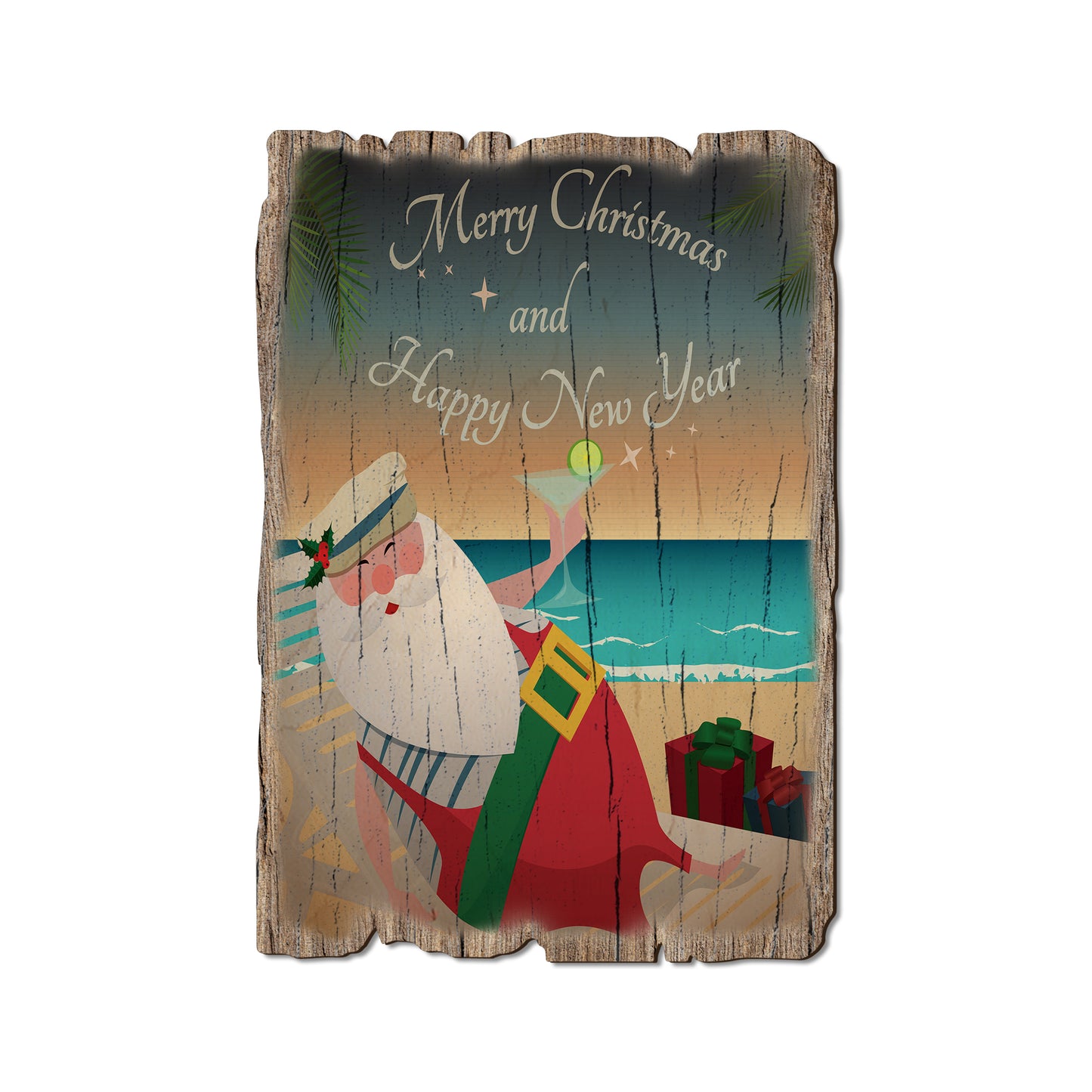 Beach Santa - Rustic Edge Postcards & Magnets Rustic Edge Postcard (5pk // $2.80ea)