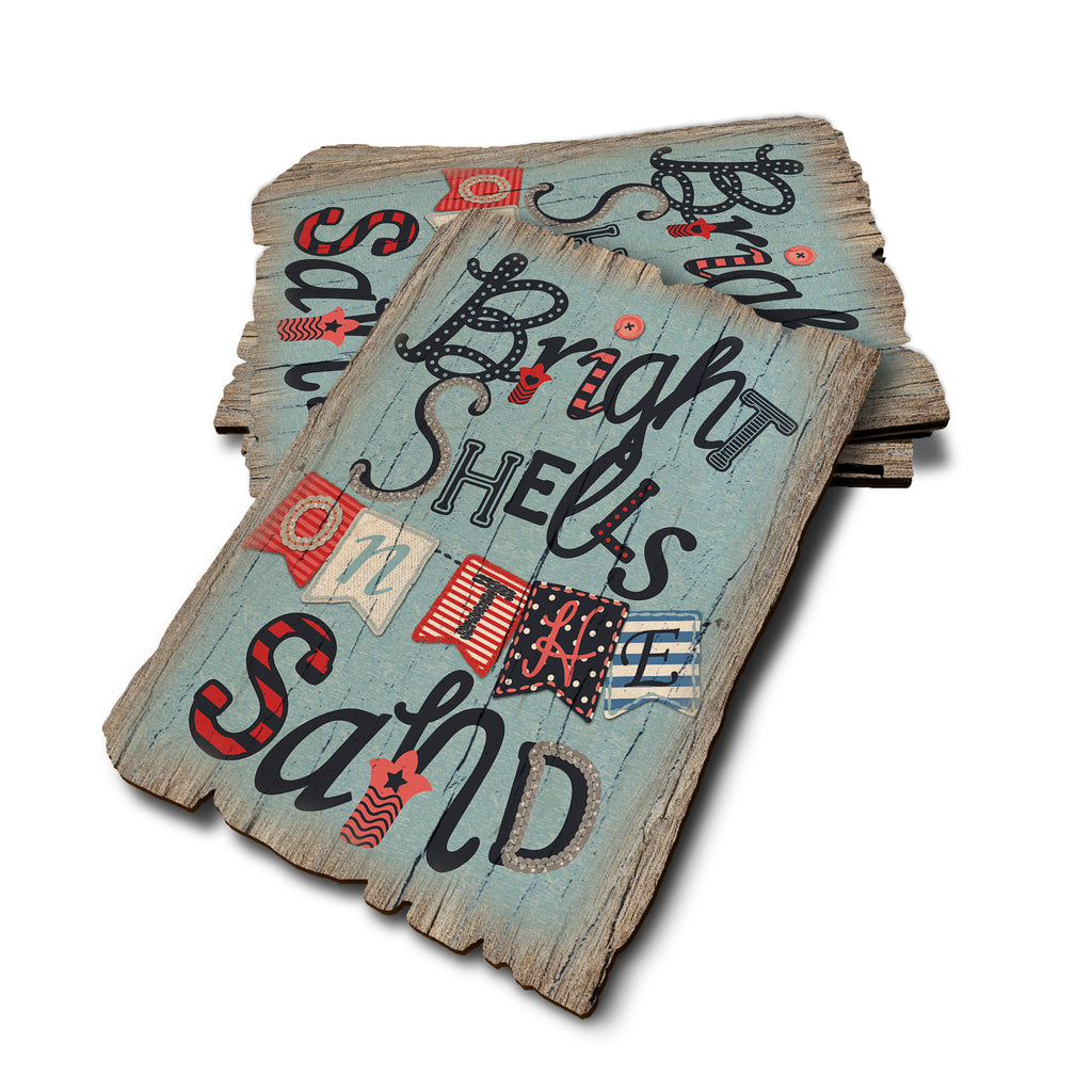Bright Shells Sand - Weathered Edge Rustic Edge Postcard (5pk // $2.80ea)