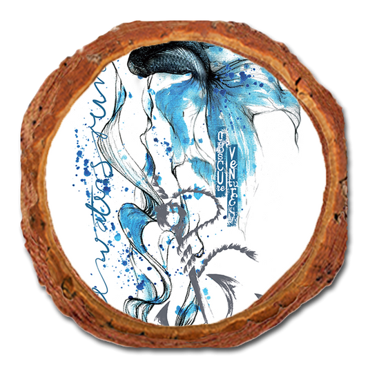 Coaster: Live Edge - Colorful Blue Fish (Pack of 5)