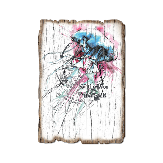 Greeting Card: Weathered Edge - Colorful Blue Jelly