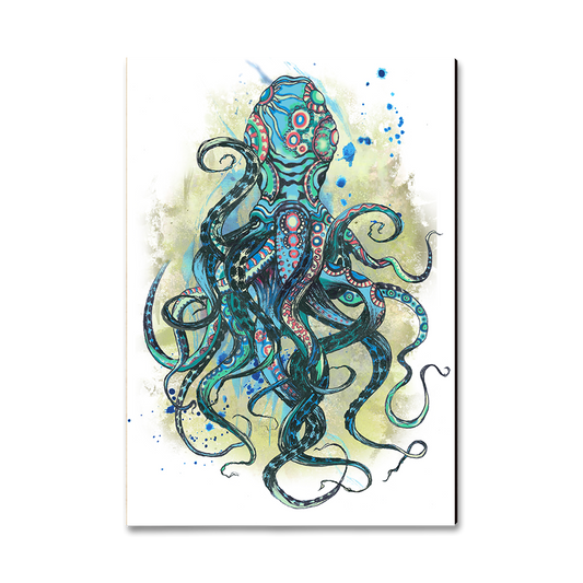 Magnet: Classic Edge - Colorful Blue Octopus