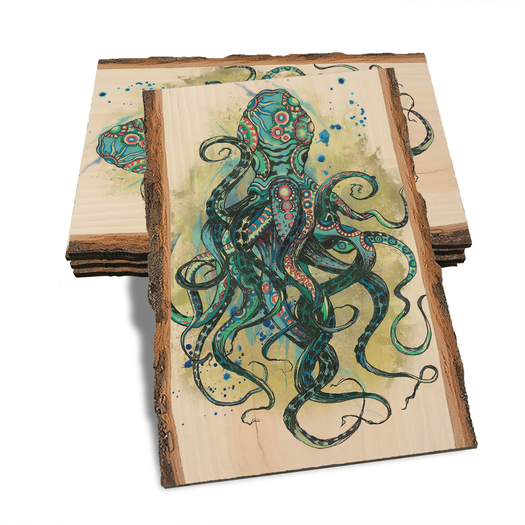 Colorful Blue Octopus - Live Edge Live Edge Postcard (5pk // $2.80ea)