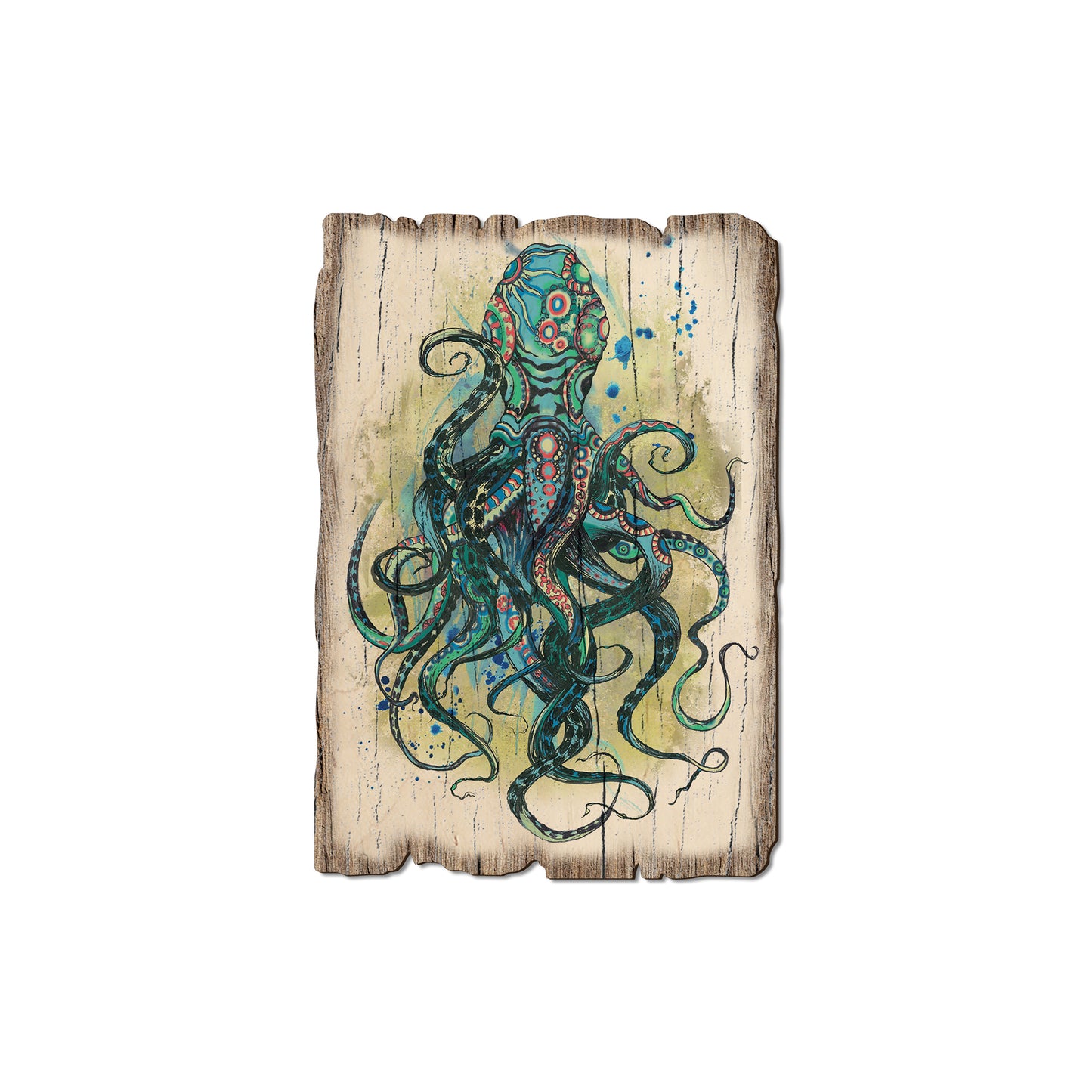 Colorful Blue Octopus - Rustic Edge Postcards & Magnets Rustic Edge Magnet (5pk // $2.80ea)