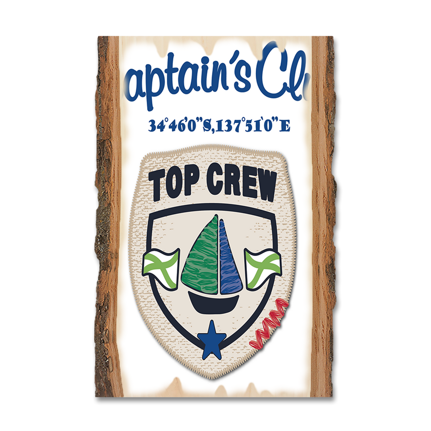 Ornament: Live Edge - Captain's Club Crew