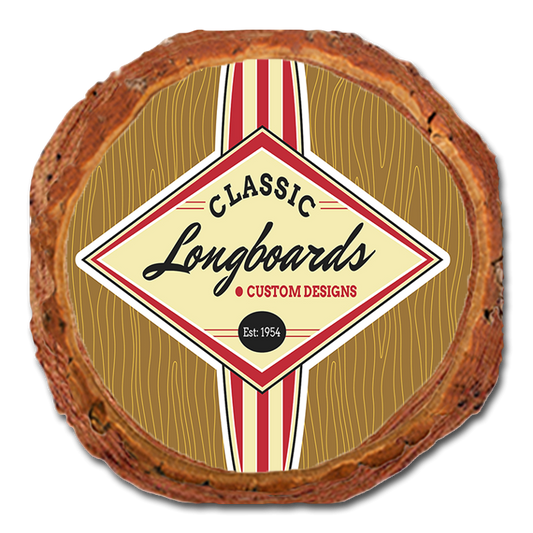 Coaster: Live Edge - Classic Longboards (Pack of 5)