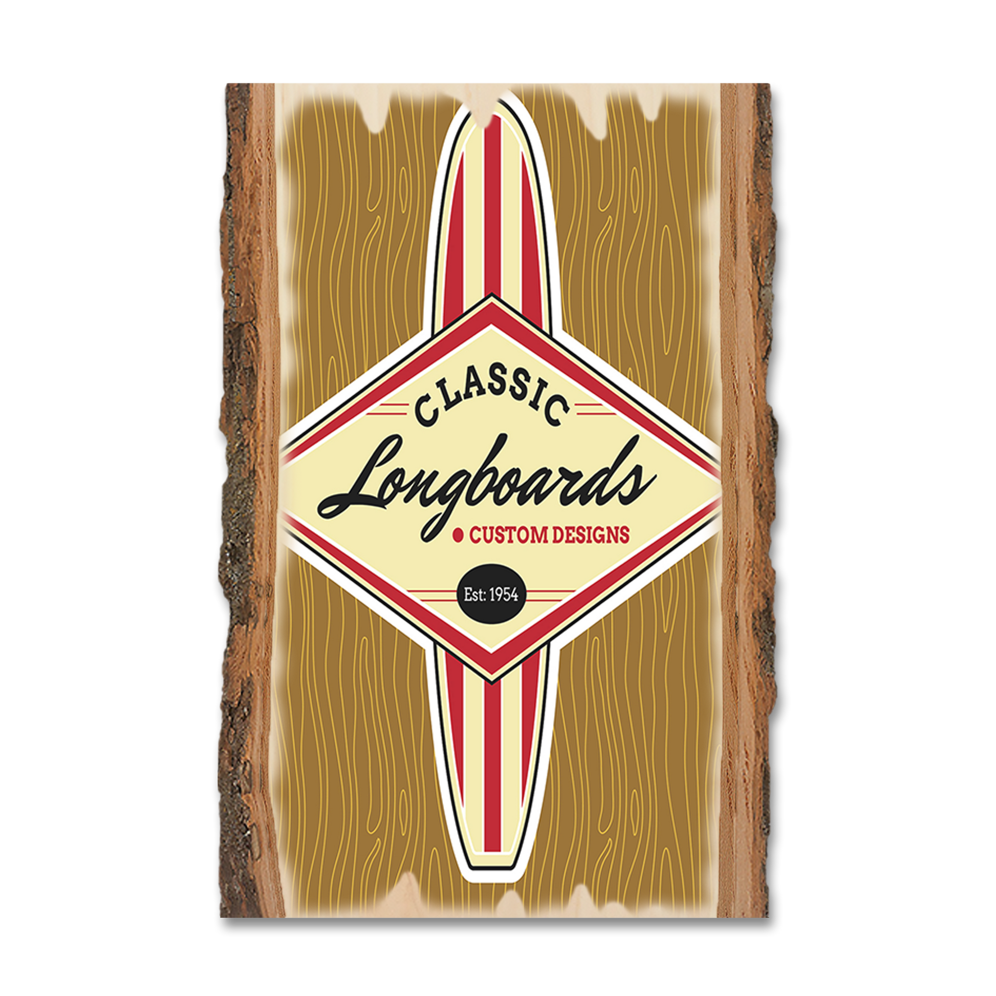 Greeting Card: Live Edge - Classic Longboards