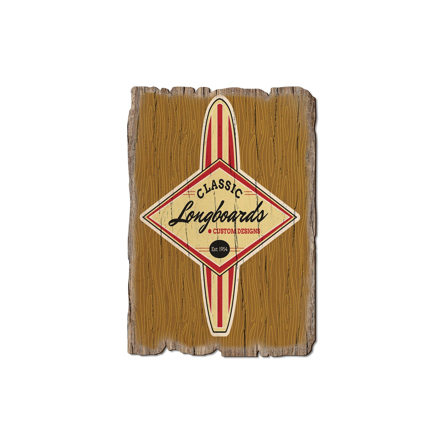 Classic Longboards - Rustic Edge Postcards & Magnets Rustic Edge Magnet (5pk // $2.80ea)