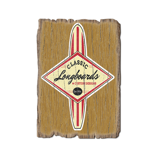 Greeting Card: Weathered Edge - Classic Longboards (Pack of 5)