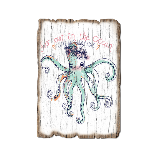 Greeting Card: Weathered Edge - Cute The Octopus