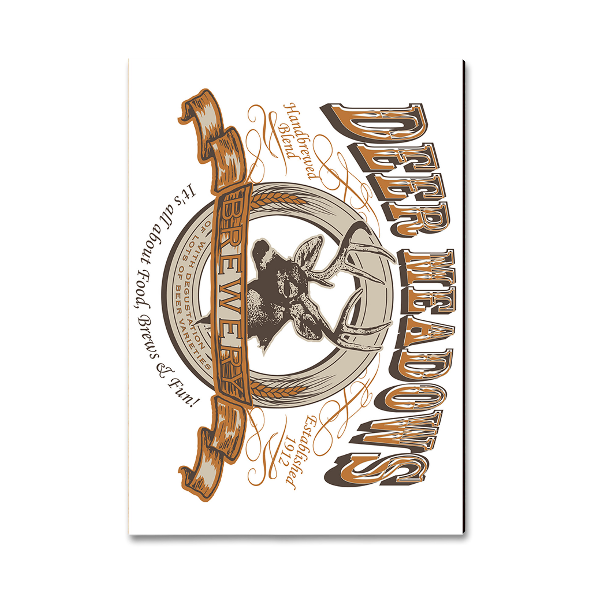 Greeting Card: Classic Edge - Deer Meadows Brewery