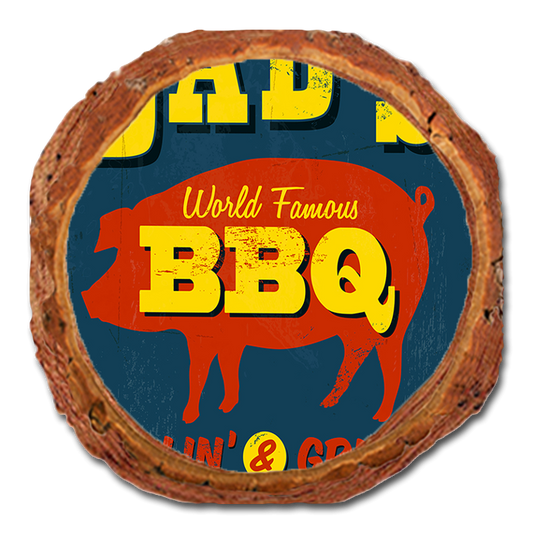 Coaster: Live Edge - Dad's BBQ (Pack of 5)