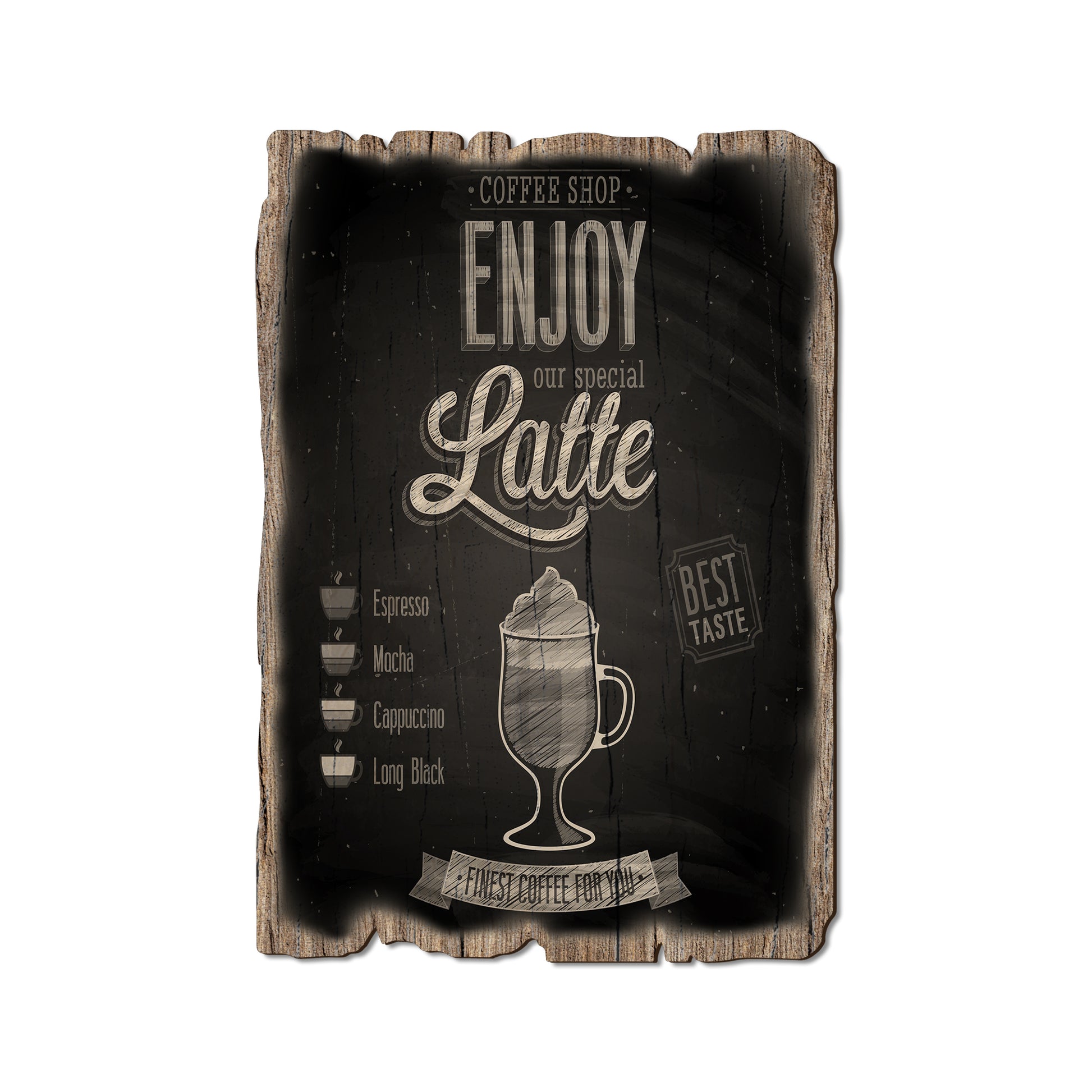 Enjoy Latte - Rustic Edge Postcards & Magnets Rustic Edge Postcard (5pk // $2.80ea)