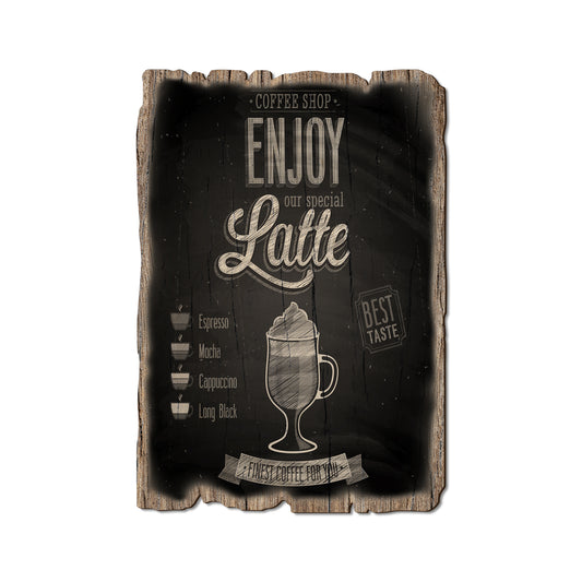Enjoy Latte - Rustic Edge Postcards & Magnets Rustic Edge Postcard (5pk // $2.80ea)
