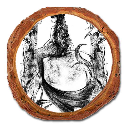 Coaster: Live Edge - Fascinating Creatures Mermaid (Pack of 5)
