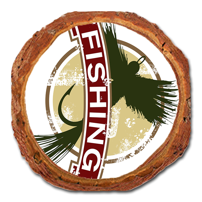 Coaster: Live Edge - Fly Fishing (Pack of 5)