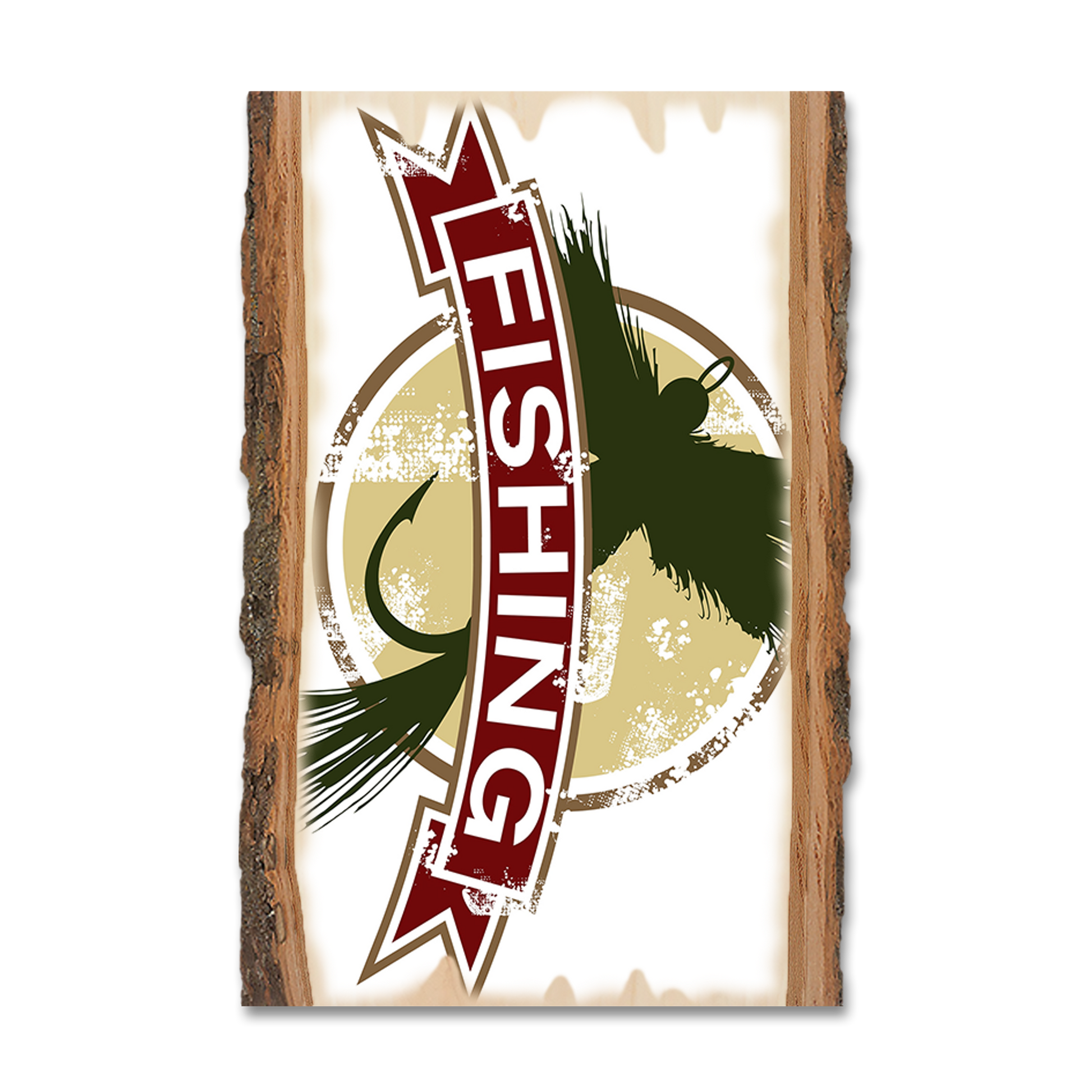 Ornament: Live Edge - Fly Fishing