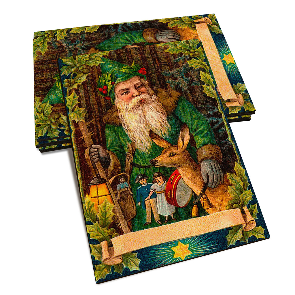 Forest Santa - Holiday - Classic Edge Classic Edge Postcard (5pk // $2.80ea)
