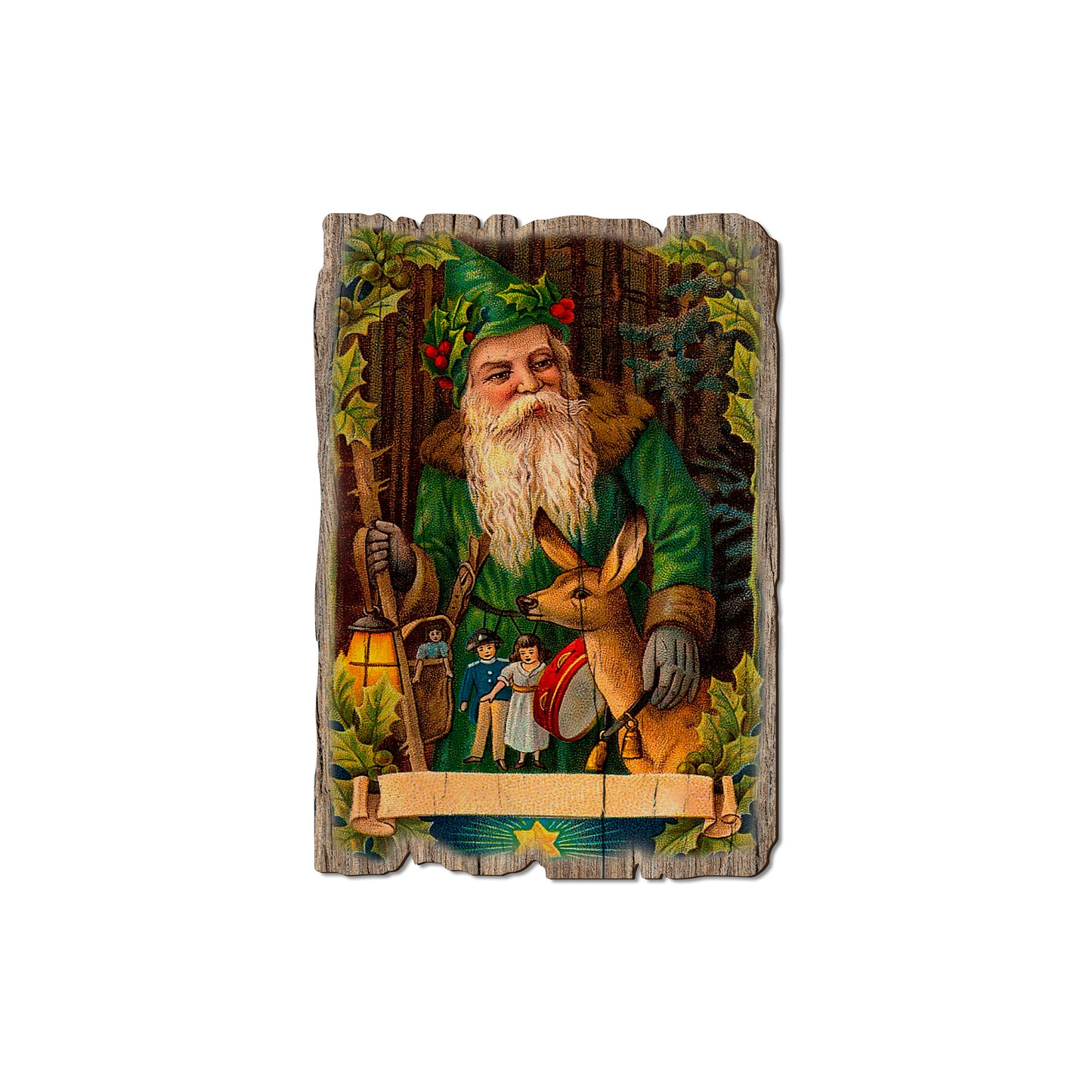 Forest Santa - Rustic Edge Postcards & Magnets Rustic Edge Magnet (5pk // $2.80ea)