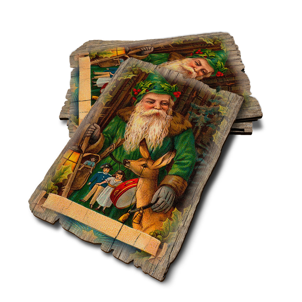 Forest Santa - Weathered Edge Rustic Edge Postcard (5pk // $2.80ea)