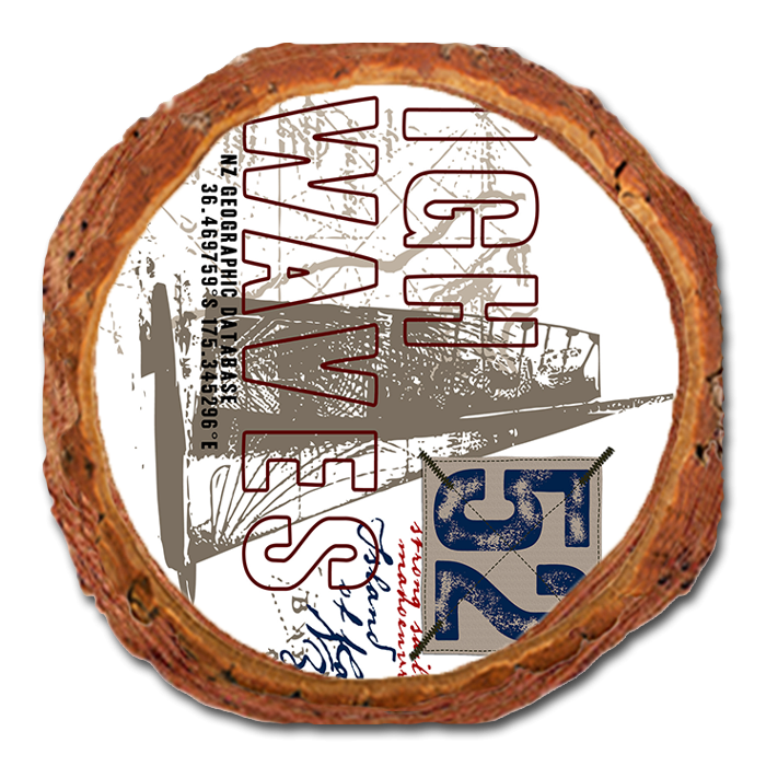 Coaster: Live Edge - Fifty Two Waves (Pack of 5)