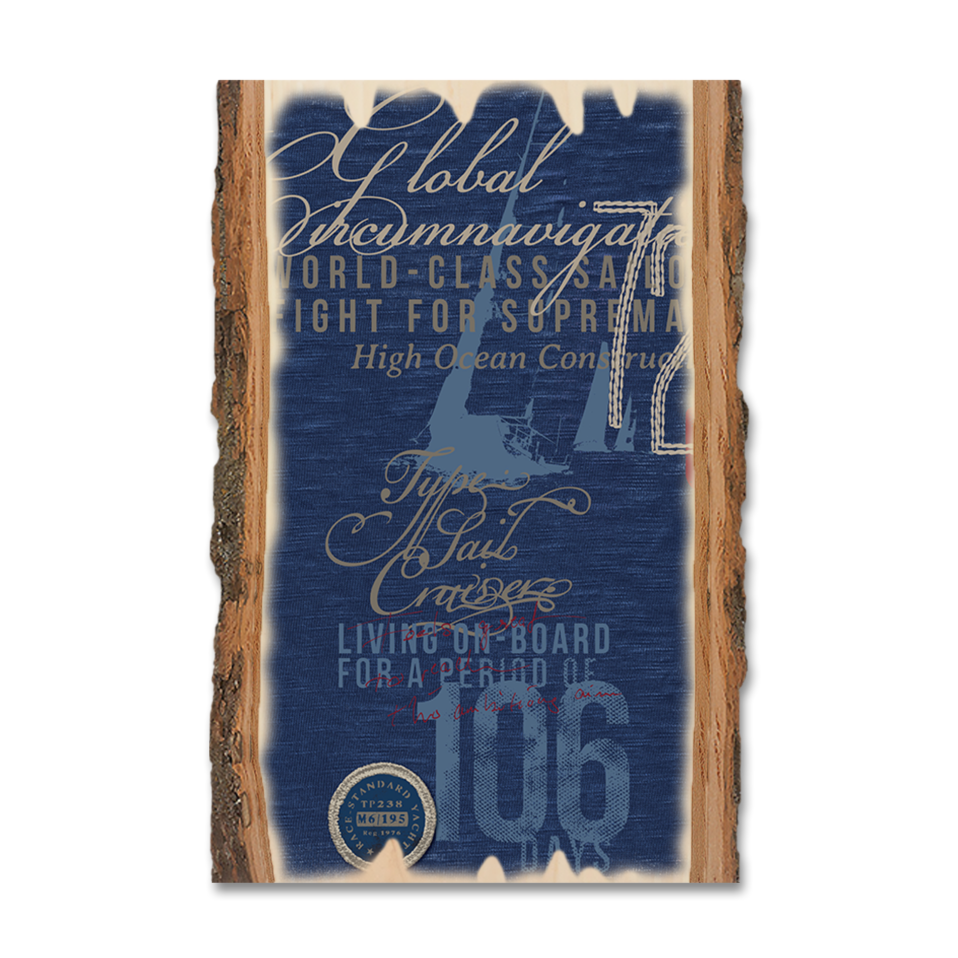 Greeting Card: Live Edge - Global Circumnavigation World