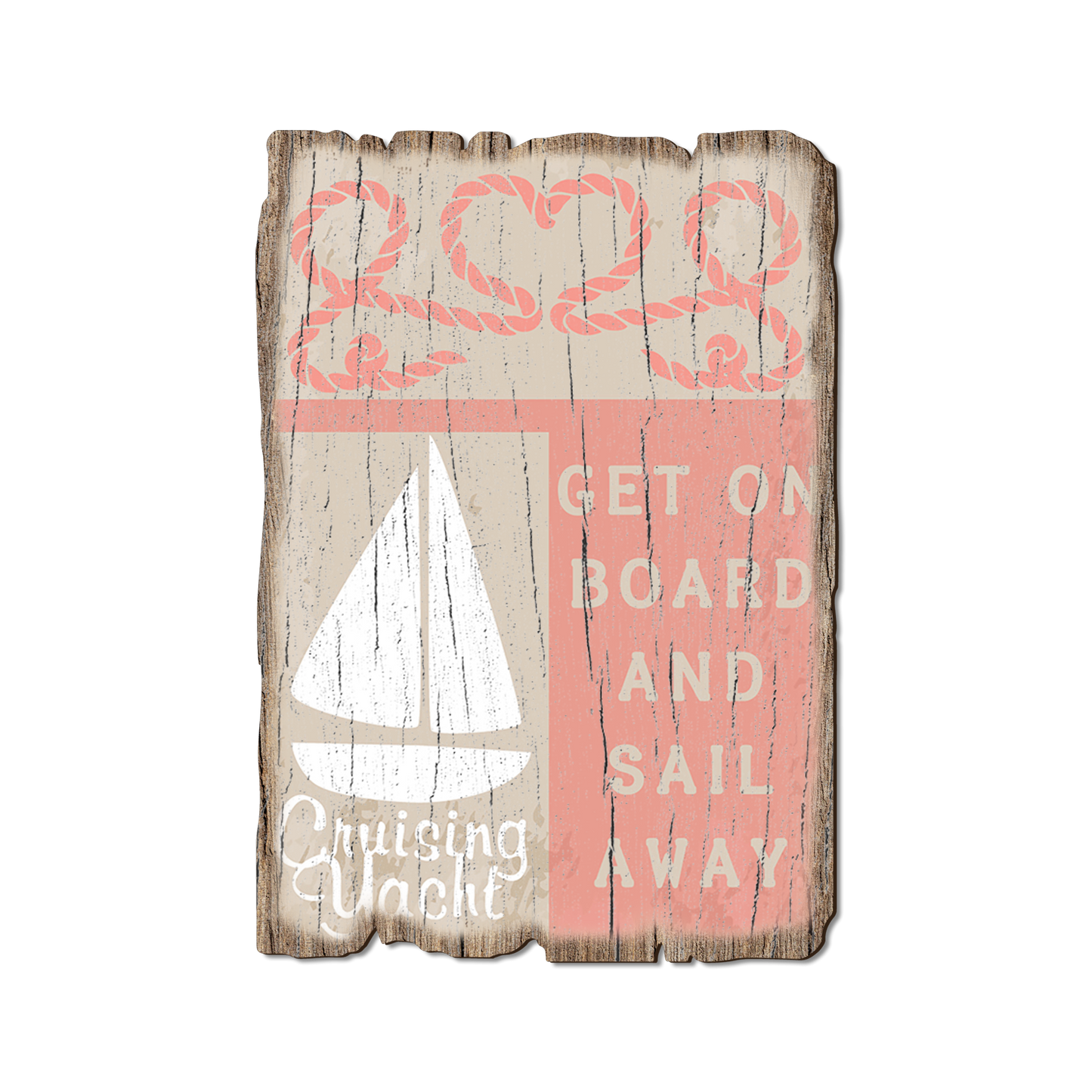 Ornament: Weathered Edge - Get On Board (Pack of 5)
