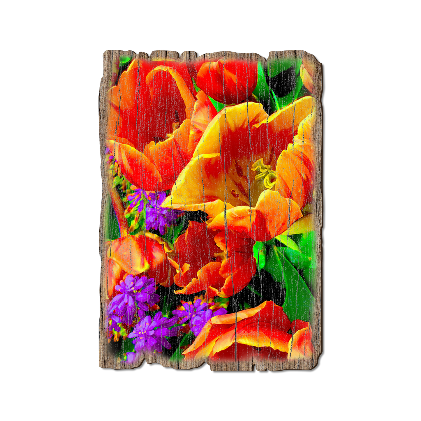 Greeting Card: Weathered Edge - Full Bloom
