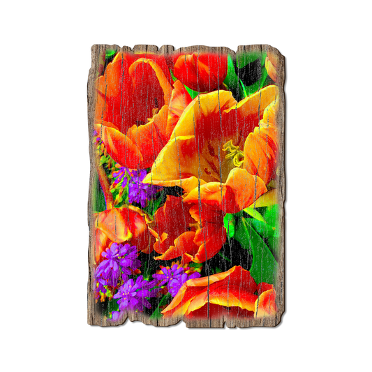Greeting Card: Weathered Edge - Full Bloom